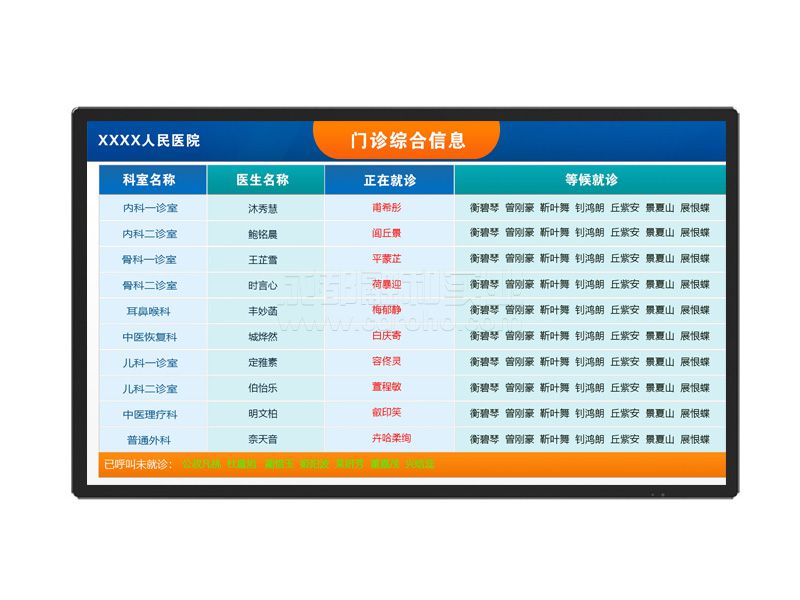 醫院分診系統效果圖